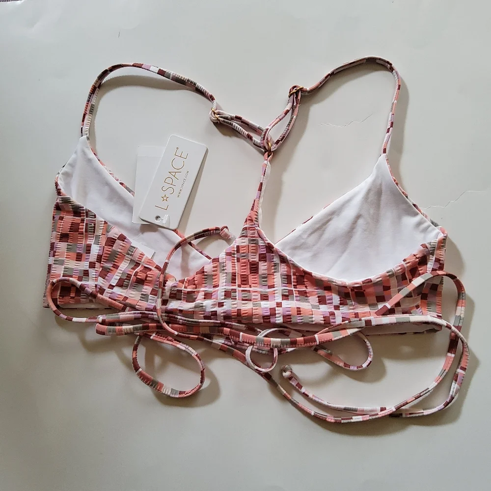 L*SPACE Kristen Bikini Swimsuit Top Size M New - Picture 7 of 14
